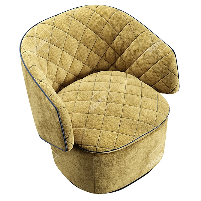 Sleek Swivel Chair: Customizable & Compact 3D model image 3