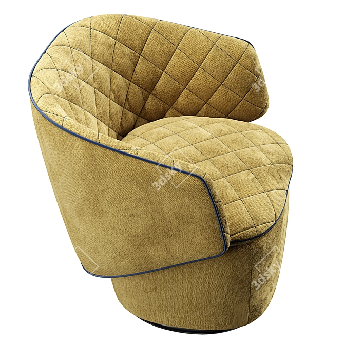 Sleek Swivel Chair: Customizable & Compact 3D model image 5