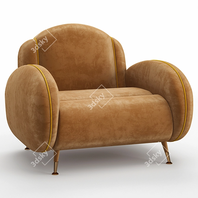 Modern Miller Armchair: Stylish Design 3D model image 1