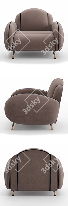 Modern Miller Armchair: Stylish Design 3D model image 3