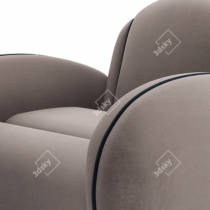 Modern Miller Armchair: Stylish Design 3D model image 4