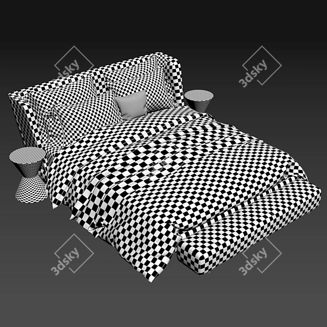 Title: Minotti Reeves Bed: Sleek and Stylish 3D model image 6