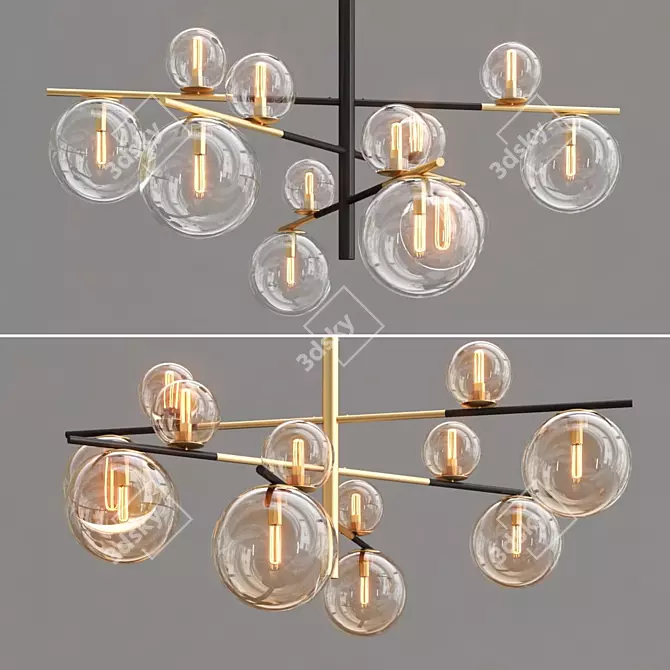 Contemporary Domingo Pendant Light 3D model image 1