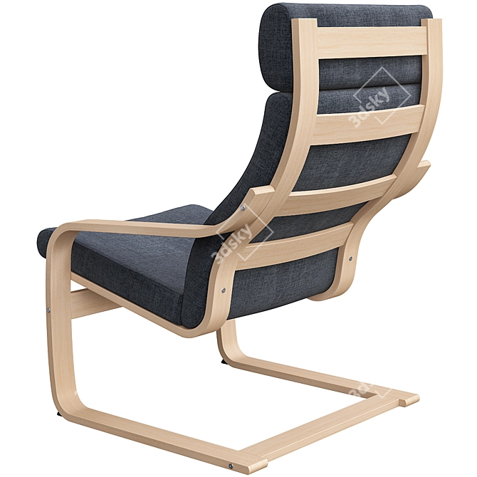 Poäng Birch Armchair: Stylish and Comfortable 3D model image 5