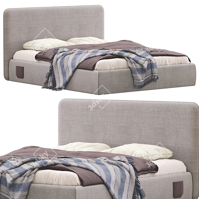 Modern Argos Bed: Sleek Design, Easy Assembly 3D model image 1