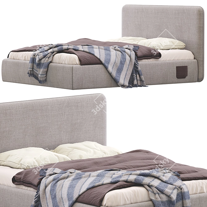 Modern Argos Bed: Sleek Design, Easy Assembly 3D model image 2