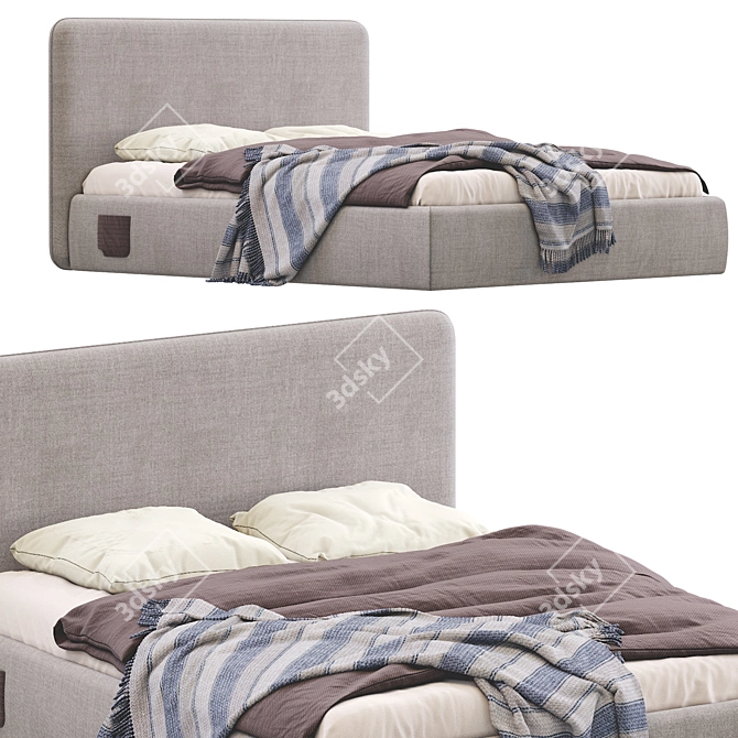 Modern Argos Bed: Sleek Design, Easy Assembly 3D model image 3