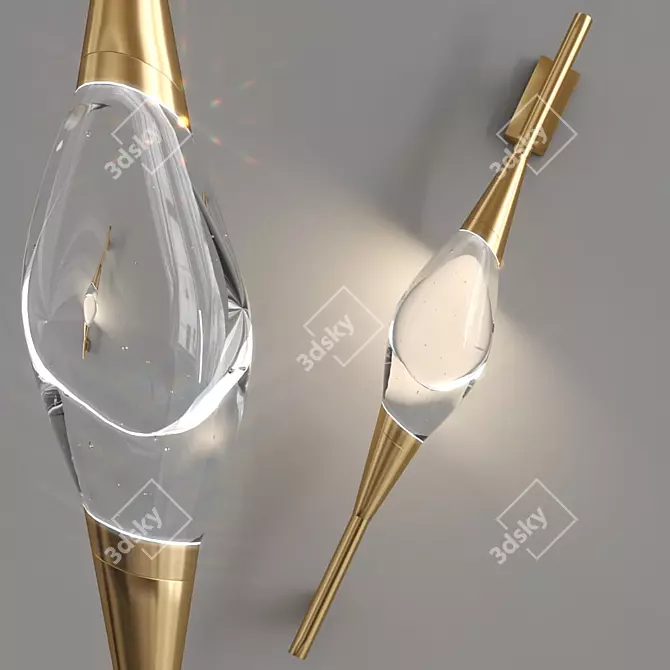 Elegant Fetta Wall Sconce 3D model image 1