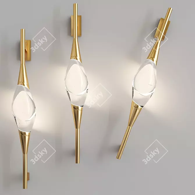 Elegant Fetta Wall Sconce 3D model image 2