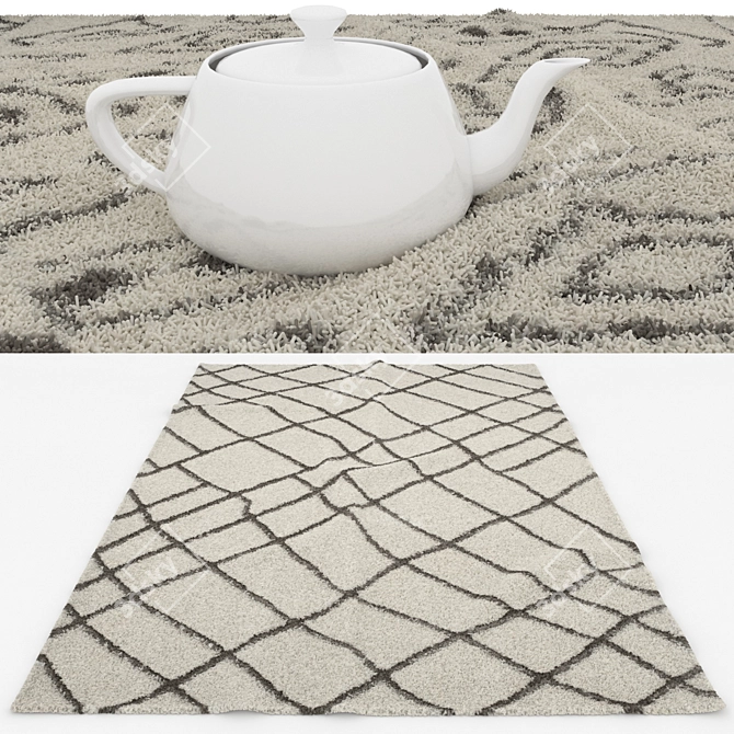 Versatile Set of 6 Rugs 3D model image 2