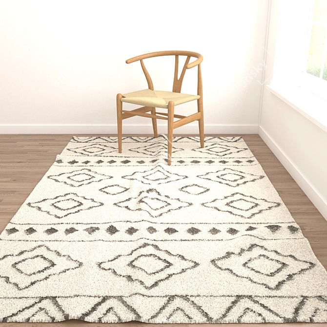 Versatile Set of 6 Rugs 3D model image 3