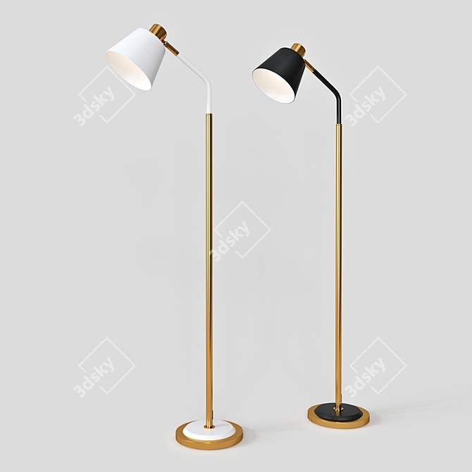 Lumina Deco Ardini Floor Lamp: Elegant Illumination at its Finest 3D model image 2