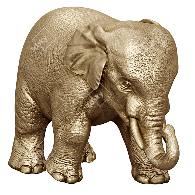 Elephant Sculpture 2013 - Unique Decor Piece 3D model image 3