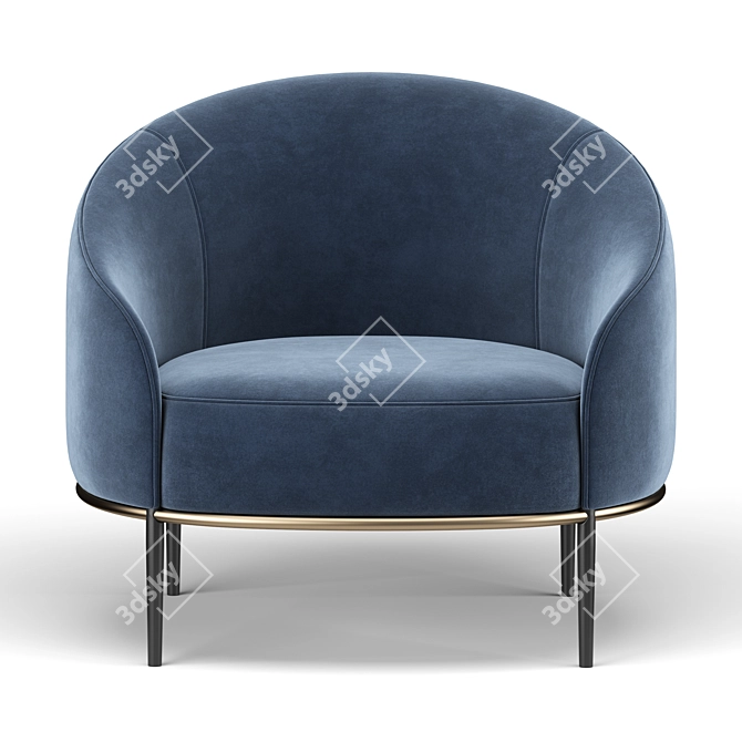 Elegant and Comfy Yoisho Armchair 3D model image 3