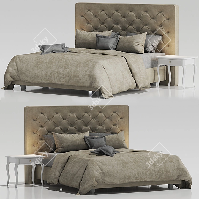 2015 Bed: MM Dimensions, High-Quality Design 3D model image 1