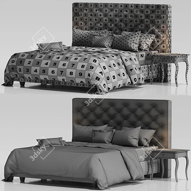 2015 Bed: MM Dimensions, High-Quality Design 3D model image 3