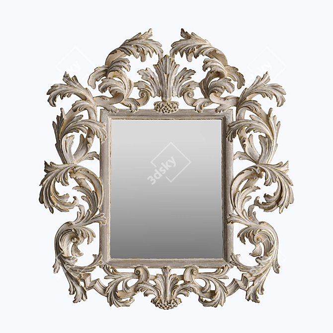 Title: Roberto Giovannini Art 1011 Mirror: Dual-Finish Lowpoly Masterpiece 3D model image 2