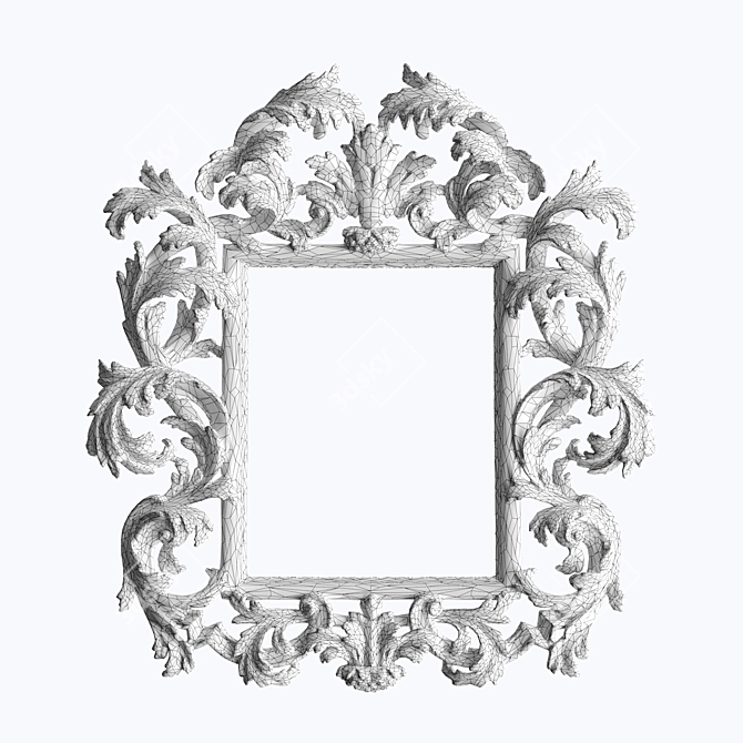 Title: Roberto Giovannini Art 1011 Mirror: Dual-Finish Lowpoly Masterpiece 3D model image 4