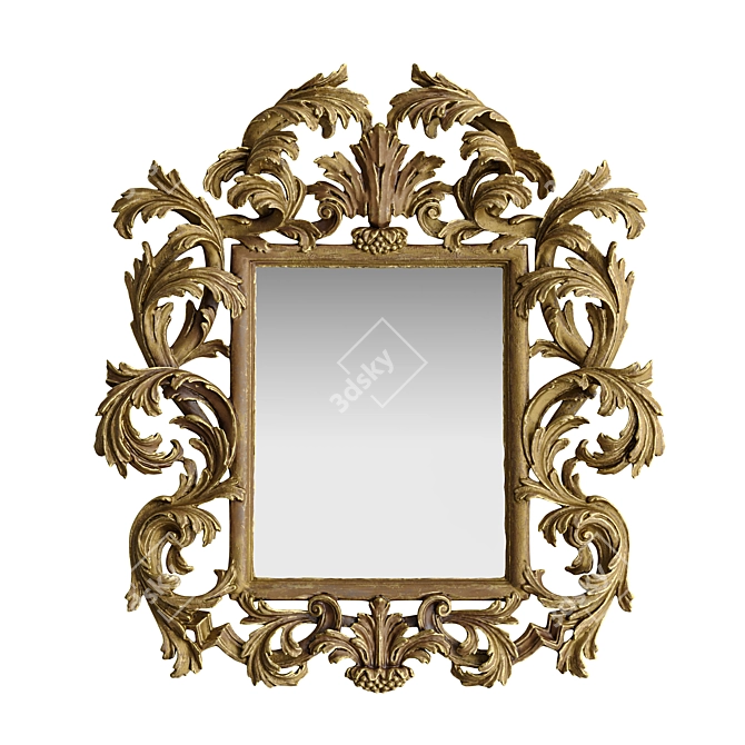 Title: Roberto Giovannini Art 1011 Mirror: Dual-Finish Lowpoly Masterpiece 3D model image 6