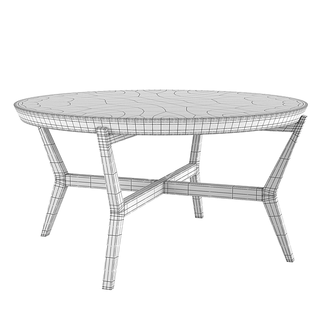 Title: Raylan Concrete Outdoor Coffee Table 3D model image 2