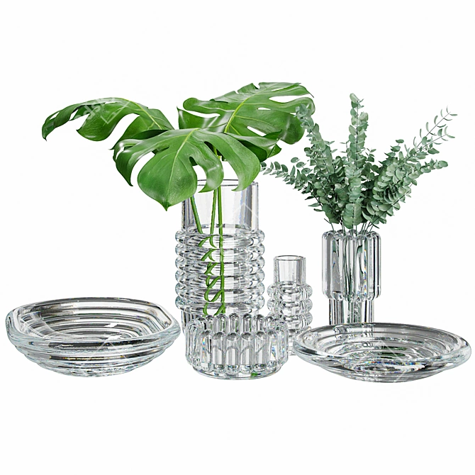 Tom Dixon Press Ceramic Vase Set 3D model image 1