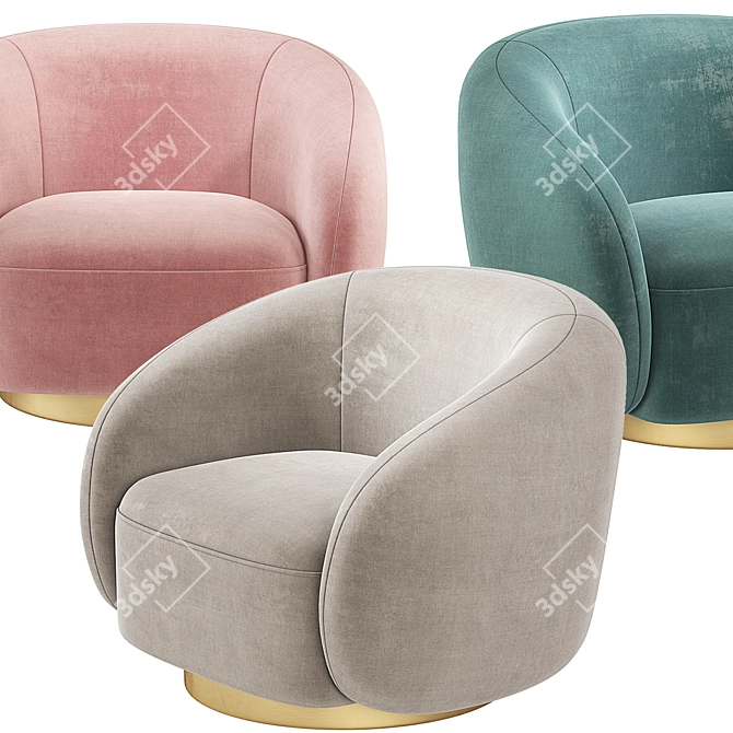 Elegant Eichholtz Brice Swivel Chair 3D model image 7