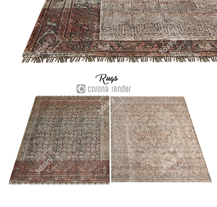 Luxury Carpets Collection: Exquisite, Elegant, and Durable 3D model image 1