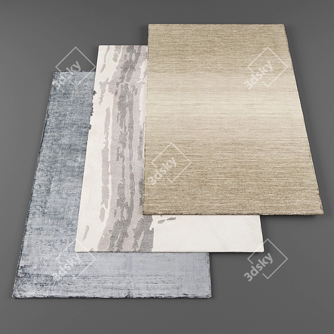 Modern Rugs Bundle - High-Resolution Textures 3D model image 1