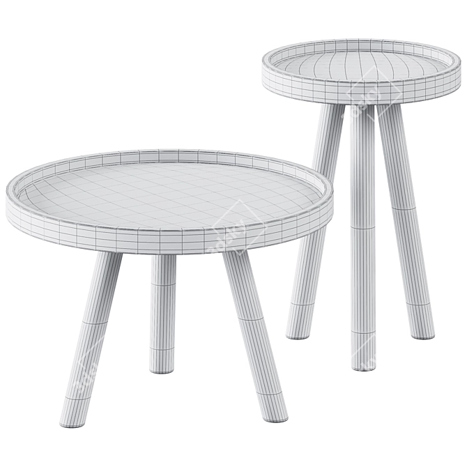 Glenda La Forma Side Table - Elegant and Space-Saving 3D model image 2