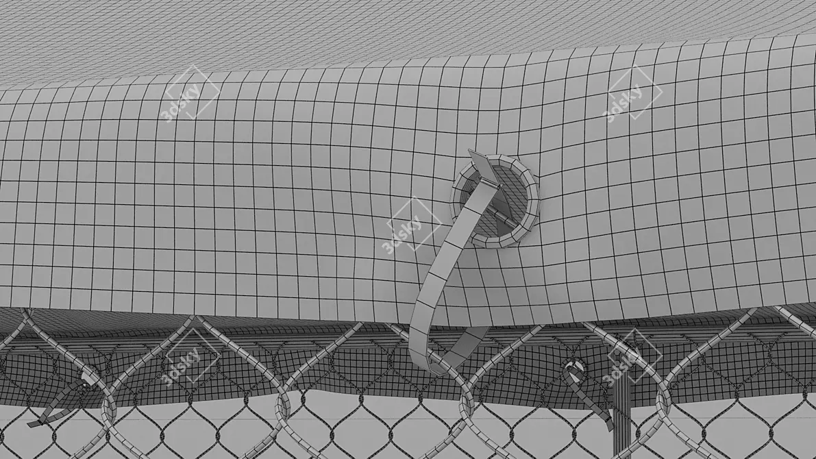 Rugged Mesh Dog Enclosure 3D model image 2