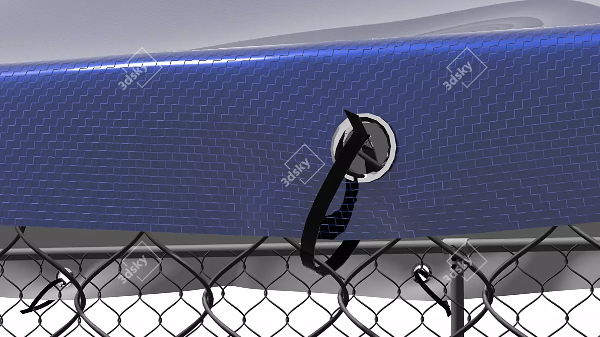 Rugged Mesh Dog Enclosure 3D model image 3