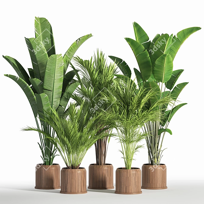 Indoor Oasis: 42-Piece Plant Set 3D model image 1