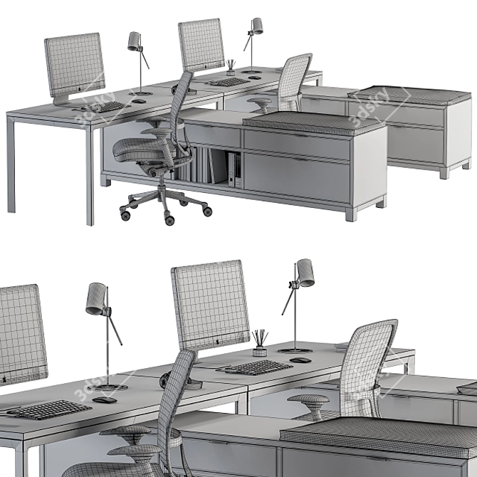 Elevate Ergo Office Set 42 3D model image 4