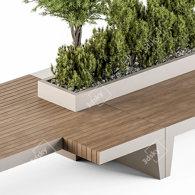 Urban Garden Bench: Set of 20 3D model image 3
