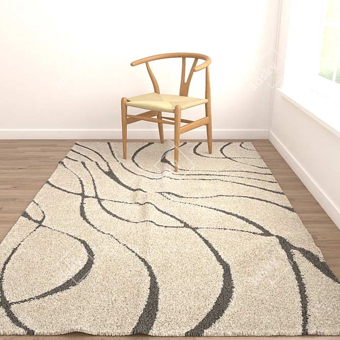 Stylish Rug Set with VRayFur 3D model image 4