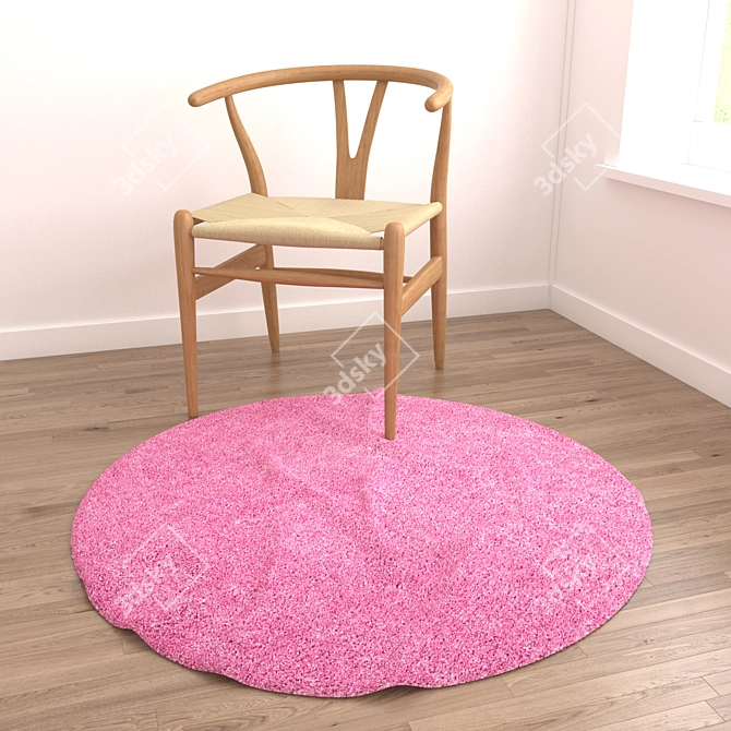 Round Rugs Set with Variations 3D model image 5