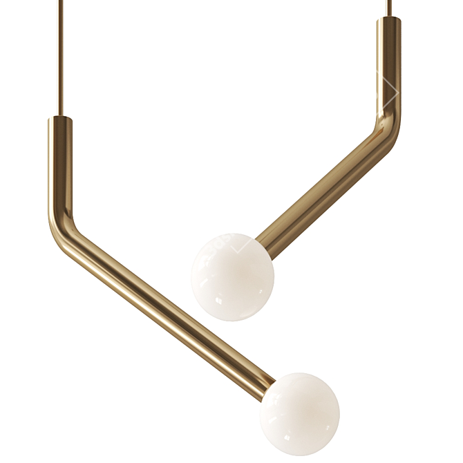 Modern Mic Pendant Lighting 3D model image 1