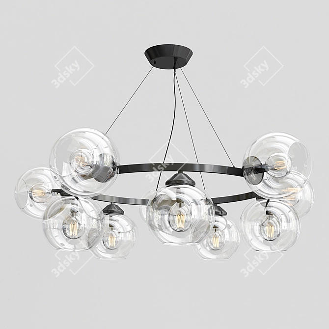 Elegant Illumination: Vitaluce Chandelier 3D model image 4