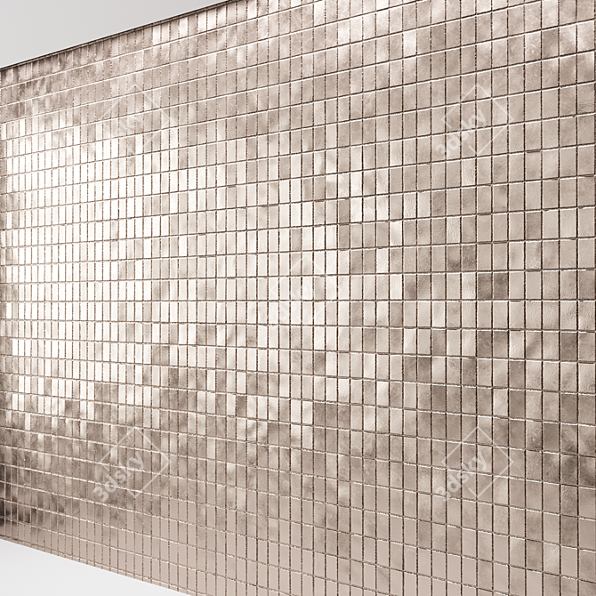 Golden Tile PBR Material - Seamless Textures 8192x8192 3D model image 3
