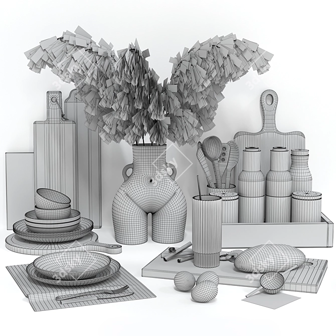 Kitchen Decor Set 21 - Stylish & Functional 3D model image 7