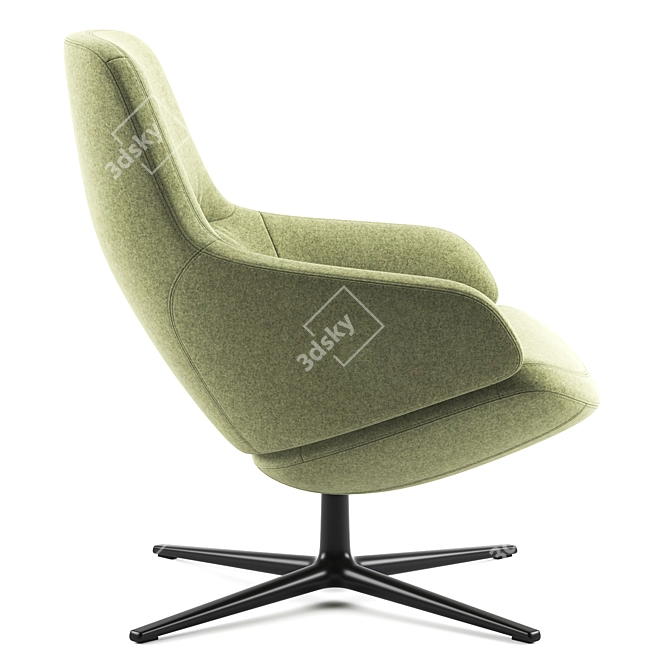 Arper Aston Club 4-Way Low Backrest: Sleek, Stylish, and Versatile 3D model image 4