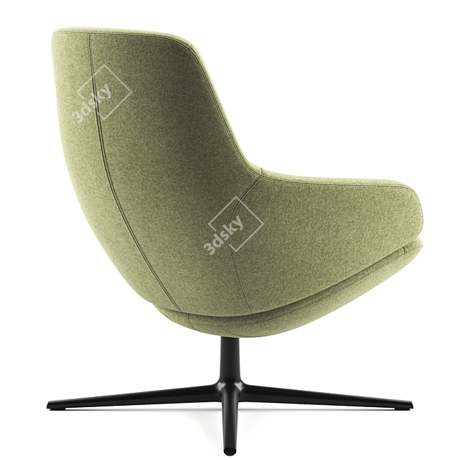 Arper Aston Club 4-Way Low Backrest: Sleek, Stylish, and Versatile 3D model image 6