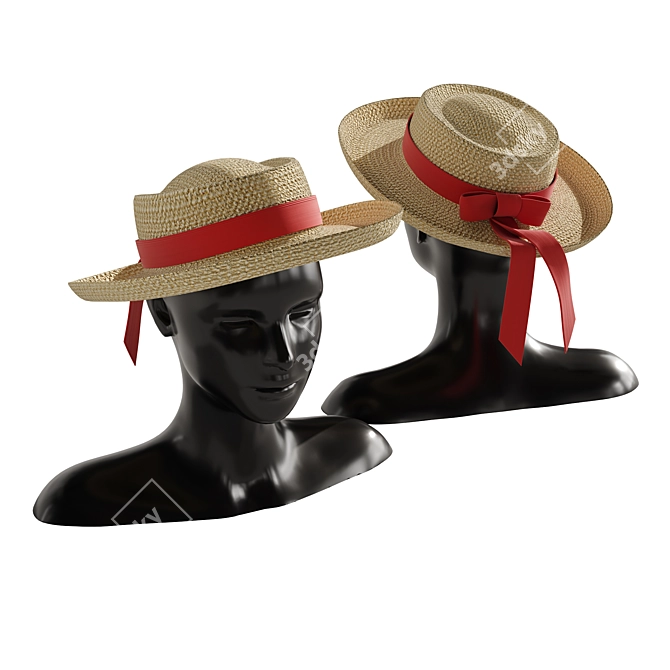 Fashionable Woman Hat 4 3D model image 4