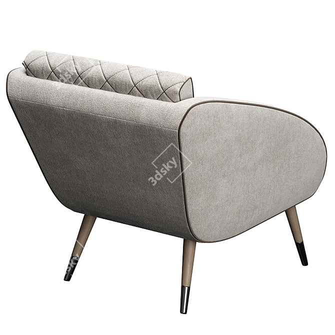 Minnesota Armchair: Sleek and Comfortable 3D model image 6