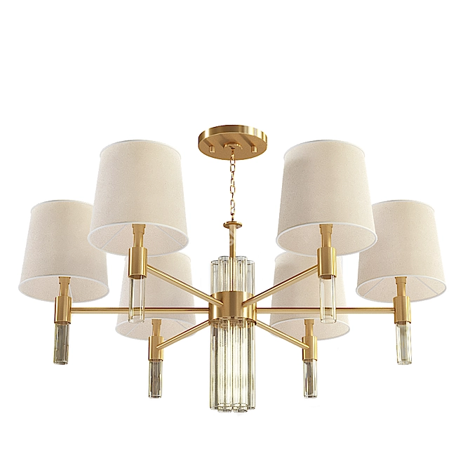 Art Deco 39 Chandelier: Stunning Studio Design 3D model image 1