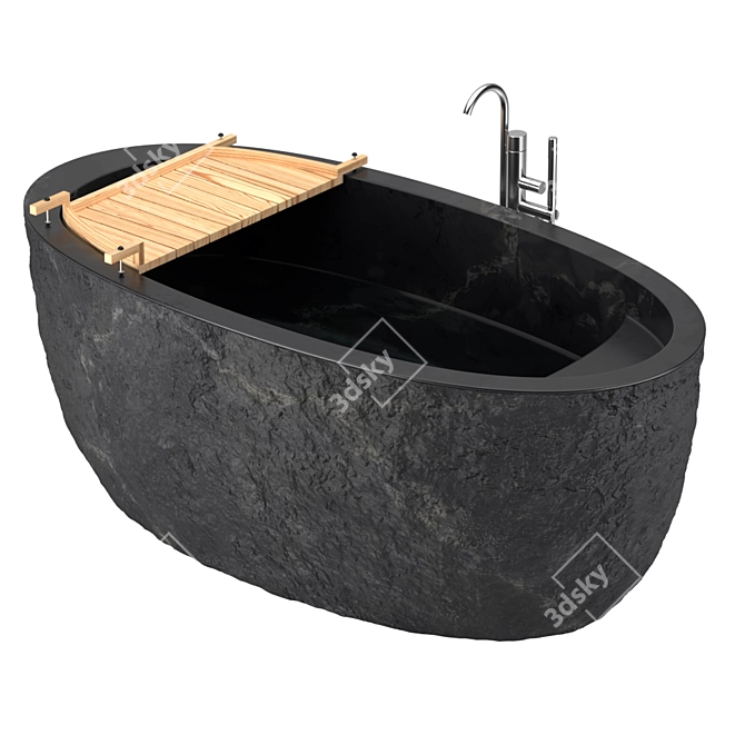 Naga Stone Bath: Wild Edge Elegance 3D model image 8