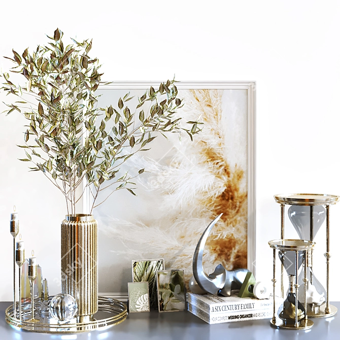 Modern Decor Set 2015 3D model image 1