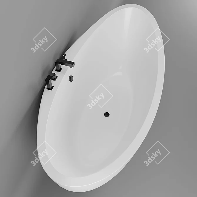 Luxury Freestanding Soaking Bathtub 3D model image 2