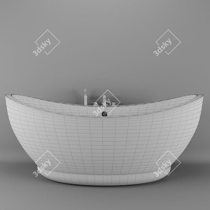 Luxury Freestanding Soaking Bathtub 3D model image 3