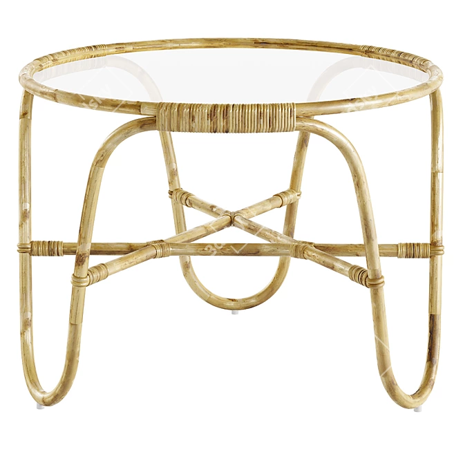 Sika-Design Charlottenborg Rattan Table 3D model image 1